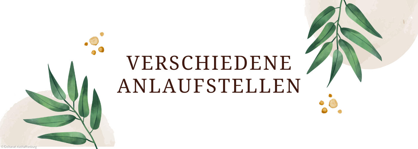 Verschiedene Anlaufstellen